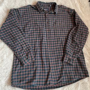 Vintage Lands End Flannel Shirt Men's XL Tall